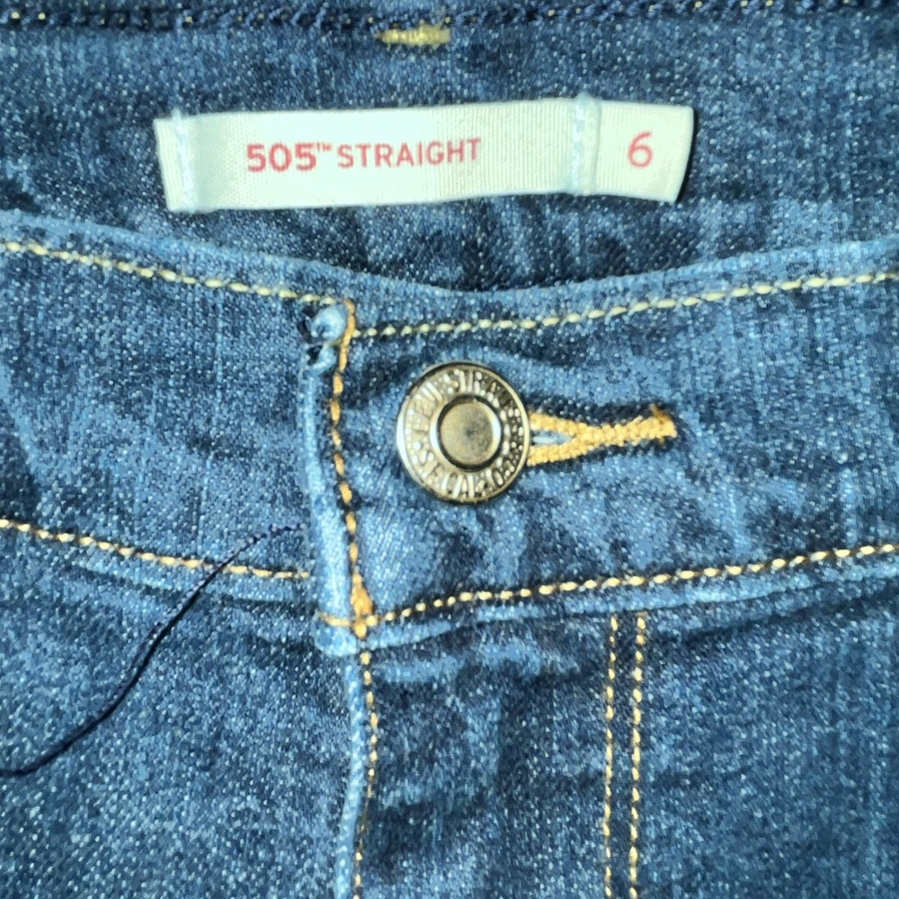 Levi's 505 Women's Straight Leg Jeans in Deep Blue - Picture 2 of 6